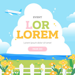 Sticker - Spring Event Banner Template
