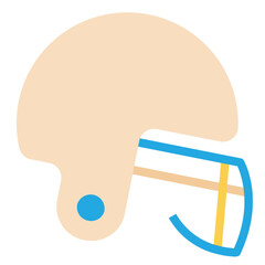 baseball helmet flat icon