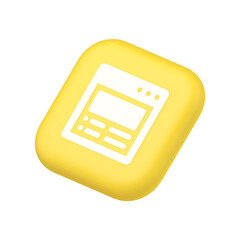 Poster - Internet document tax form banking account web page button virtual browsing interface 3d isometric icon