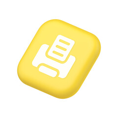 Poster - Printer machine device for paper document print button ink printout technology 3d isometric icon