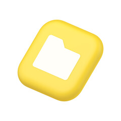 Poster - File folder archive directory button cyberspace digital document storage organizing 3d isometric icon