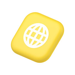Poster - Internet connection global browsing information button cyberspace data search 3d isometric icon