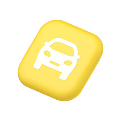 Wall Mural - Car automobile button urban travel traffic transportation drive rent repair symbol website icon 3d rendering