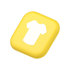 Poster - T shirt online shopping button internet order purchasing symbol website icon 3d rendering