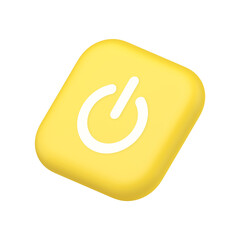 Poster - Shutdown turn on off button energy switch power start stop web app design symbol website icon 3d rendering