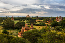 Historic Pagodas And Temples, Bagan, Mandalay Region, Myanmar