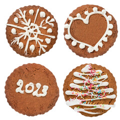 Sticker - Gingerbread cookies isolated