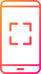 Poster - Scan icon in gradient colors. Smartphone signs illustration.