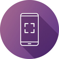 Poster - Scan icon in flat illustration. Smartphone signs illustration.