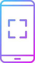 Poster - Scan icon in gradient colors. Smartphone signs illustration.