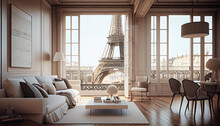 Room In Paris With Eiffel Tour In Window