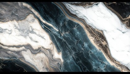 Canvas Print - Abstract background, textured marble with natural blue color. High-resolution marble texture background.AI