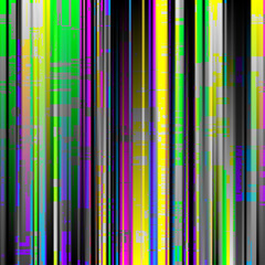 Poster - Vector image with imitation of grunge datamoshing texture.