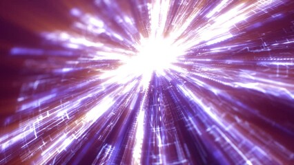 Poster - Abstract blue glowing circle energy futuristic computer digital hi-tech swirling abstract background. Video 4k