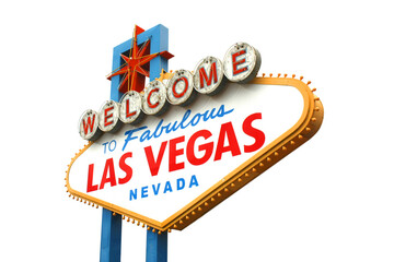 Las vegas sign with transparent background