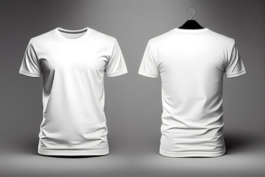 white male tshirt mockup - white tshirt mock-up for men - men tee mock-up - generative ai