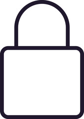 Poster - Lock concept. Single premium editable stroke pictogram perfect for logos, mobile apps, online shops and web sites. Vector symbol isolated on white background.