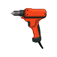 Sticker - power drill cartoon vector illustration