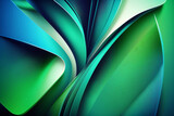 Fototapeta Abstrakcje - Blue and green gradient design wallpaper. Generative ai. 