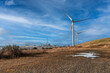 Wind turbines in giga size 160m height Esbjerg in Denmark