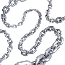 3d Illustration Of Metal Chain On Isolated White Background