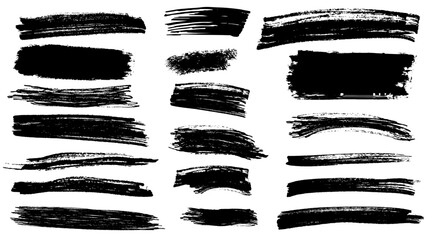 Wall Mural - Collection of brushes, vector 