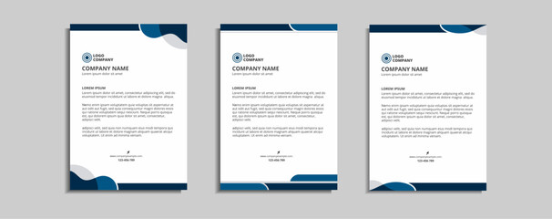 Wall Mural - modern corporate letterhead template design.