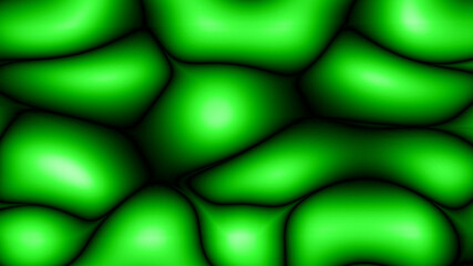 Poster - Abstract background. Green pattern. Abstract bubbles with light highlights. Green texture for decorations. Background with abstract green elements. Background for site. Art blurred. 3d image.