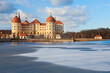 Schloss Moritzburg bei Dresden im Winter, Deutschland	