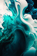bright, vibrant & colorful liquid, teal, blue & white liquid paint splatter phone backdrop, wavy ink swirl (generative ai) 3d render, vertical iphone, apple, samsung wallpaper
