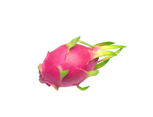 Wall Mural - Dragon fruit, pitaya isolated on transparent background with clipping path, single Dragon fruit, pitaya with clipping path and alpha channel.  for both printing and web pages. 