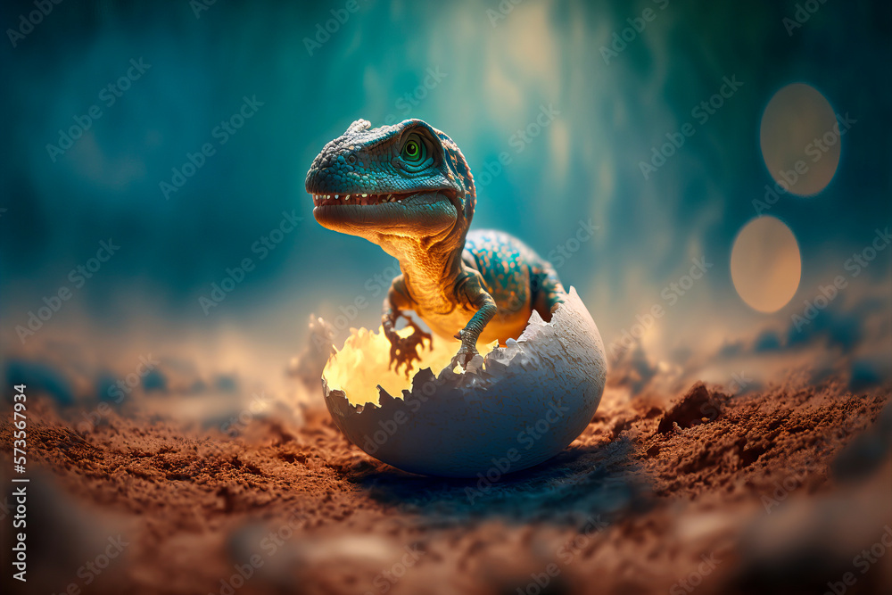 A cute and sweet baby dinosaur breaks his egg in this touching dinosaur ...