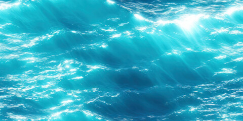 Wall Mural - ocean underwater seamless texture, pattern background (created with generative ai)