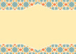 background with Islamic theme. with typical Middle Eastern patterns and simple colors for banners, greeting cards and layouts