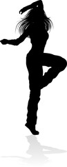 Wall Mural - Street Dance Dancer Silhouette