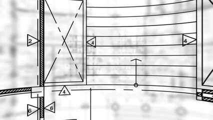 Architectural Blueprint Background Video Animation