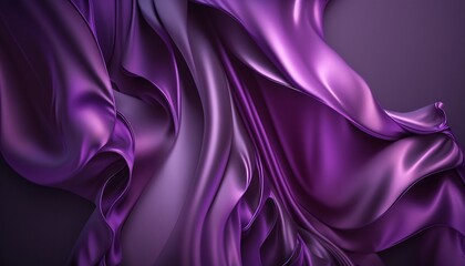 3D display pastel purple silk background. Satin fabric in motion silk cloth flying. Suitable for cosmetic product presentation templates mockup. silk flying wallpaper