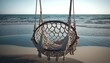 beauty macrame swing with natur color