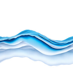 Wall Mural - abstract blue wave - abstract blue wave on white background - abstract wave - Generative AI