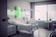 Generative AI illustration of Hospital room equipped with the latest medical technology