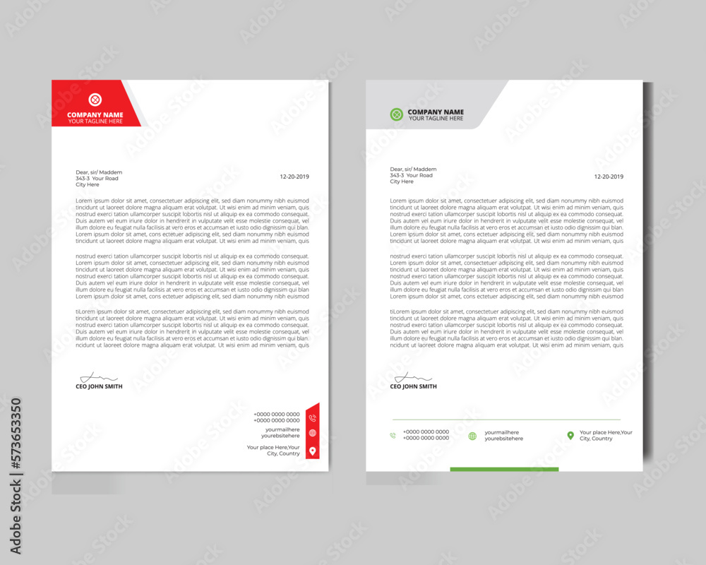 Corporate modern letterhead design template creative modern letterhead ...