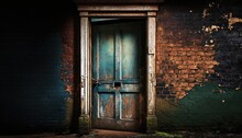 An Old Rustic Wooden Door , Generative Ai