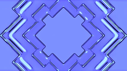 Poster - Square purple light tunnel. Design. A huge empty portal of pastel shades made in computer graphics.