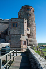 Wall Mural - Tower and surrounding countryside at Bamburgh Castle in Northumberland, UK