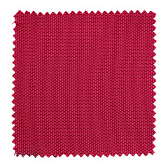 red fabric swatch samples  isolated with clipping path for mockup