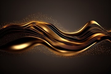 Abstract golden background. Generative AI