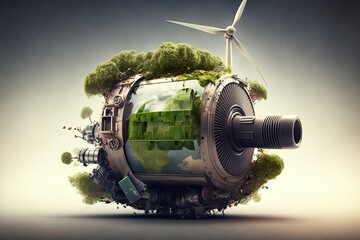 Renewable energy, green energy, clean energy, concept (AI generated)