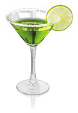Fototapeta Dziecięca - Green Cocktail with Lime Garnish