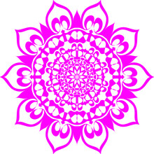 Pink Mandala Tattoo Abstract Art