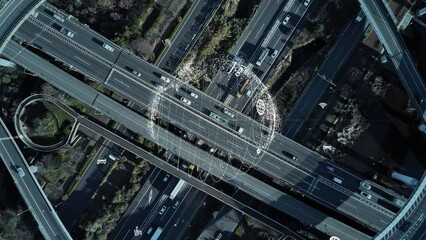 Aufkleber - 交通とテクノロジー　空撮